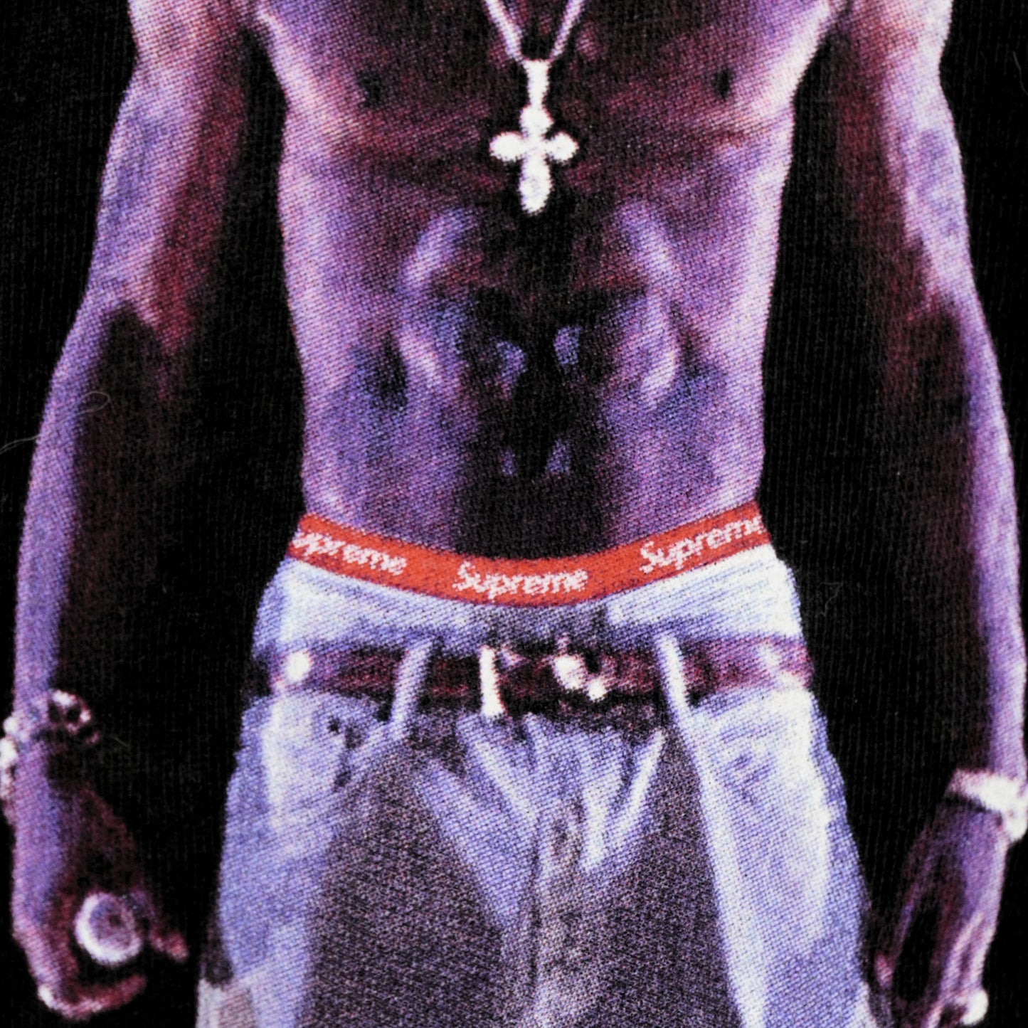 Playera Supreme Tupac Hologram Tee Black