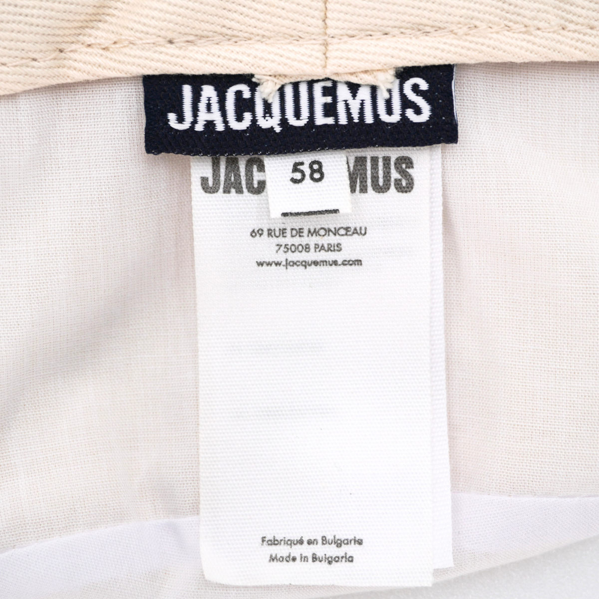 Bucket Hat Jacquemus Le bob Artichaut Crema Distressed