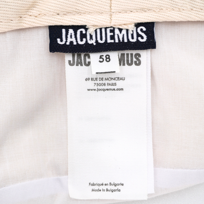 Bucket Hat Jacquemus Le bob Artichaut Crema Distressed