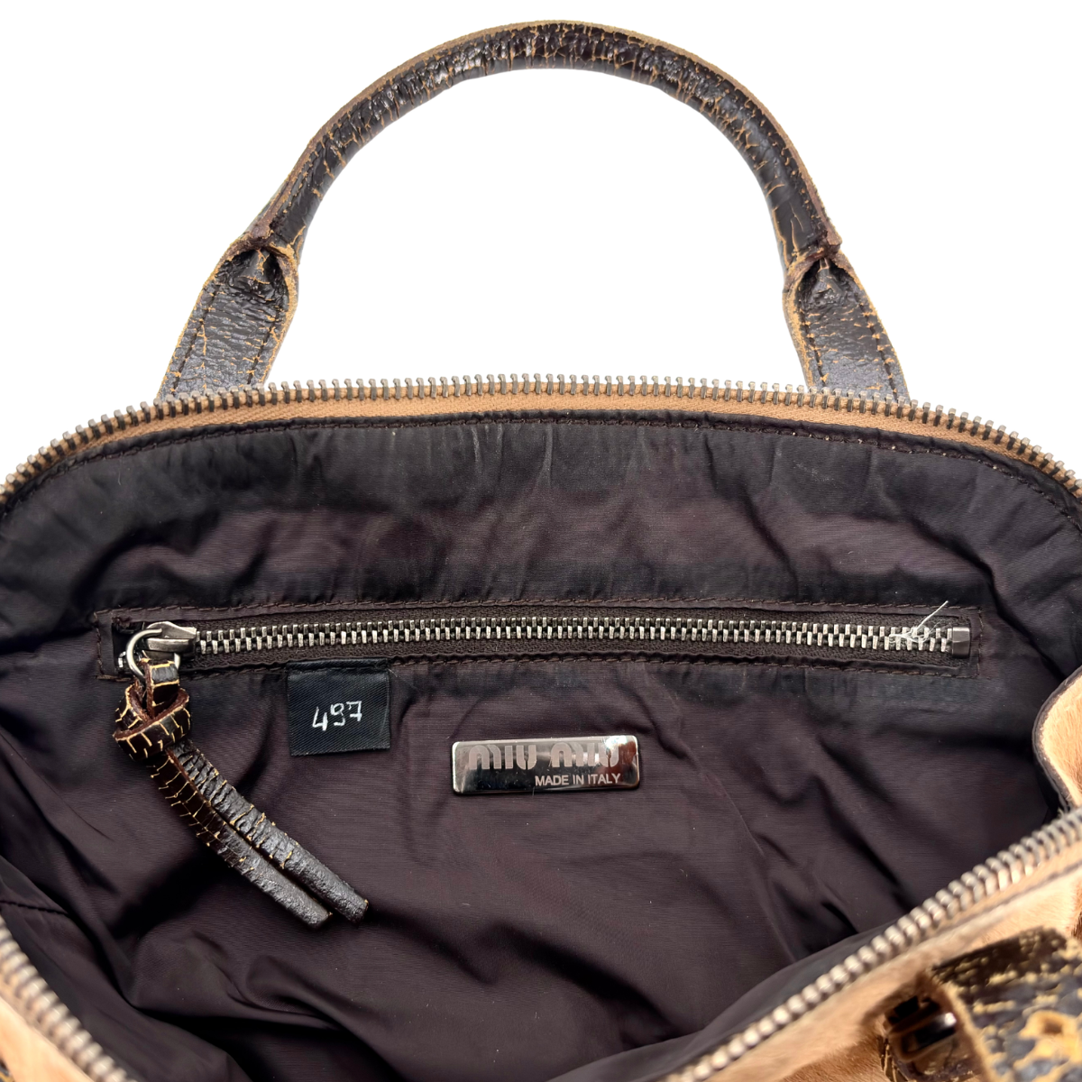 Bolsa de Mano Miu Miu Bolso Vintage Camel