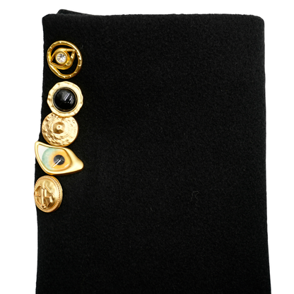 Abrigo Negro Cashmere Schiaparelli