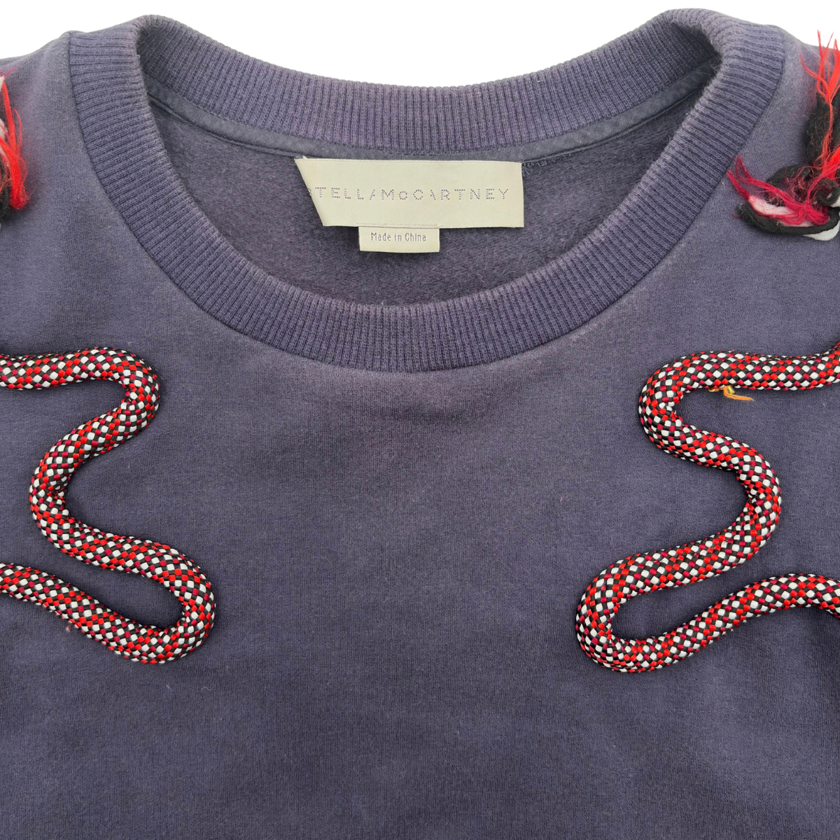 Sudadera Stella McCartney Snake Bordado Azul Marino