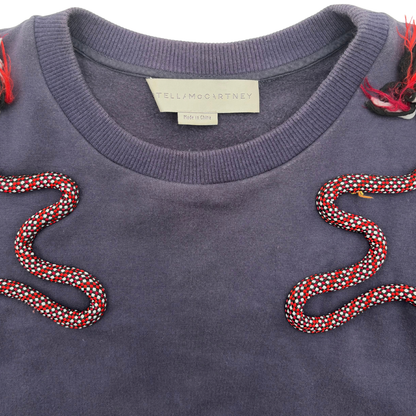 Sudadera Stella McCartney Snake Bordado Azul Marino