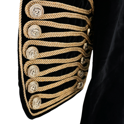 Chamarra Balmain Velvet Military