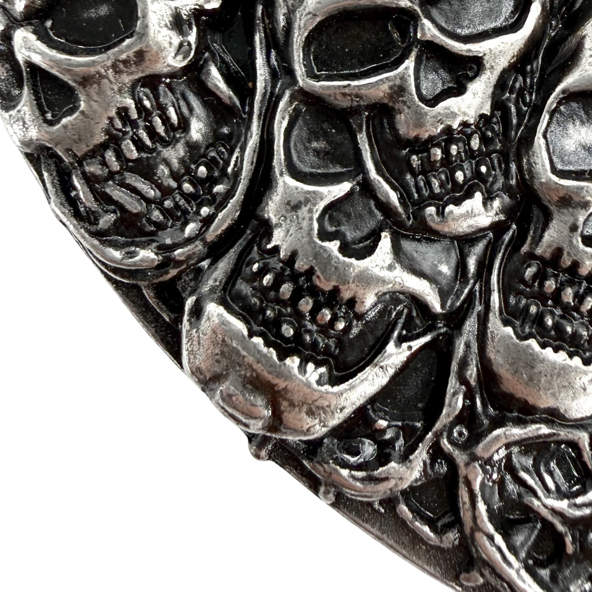 Hebilla de Cinturón Le Losange Skull Plateada