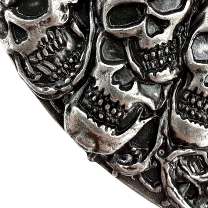 Hebilla de Cinturón Le Losange Skull Plateada