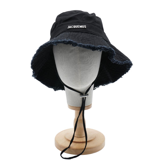Bucket Hat Jacquemus Le bob Artichaut negro Distressed