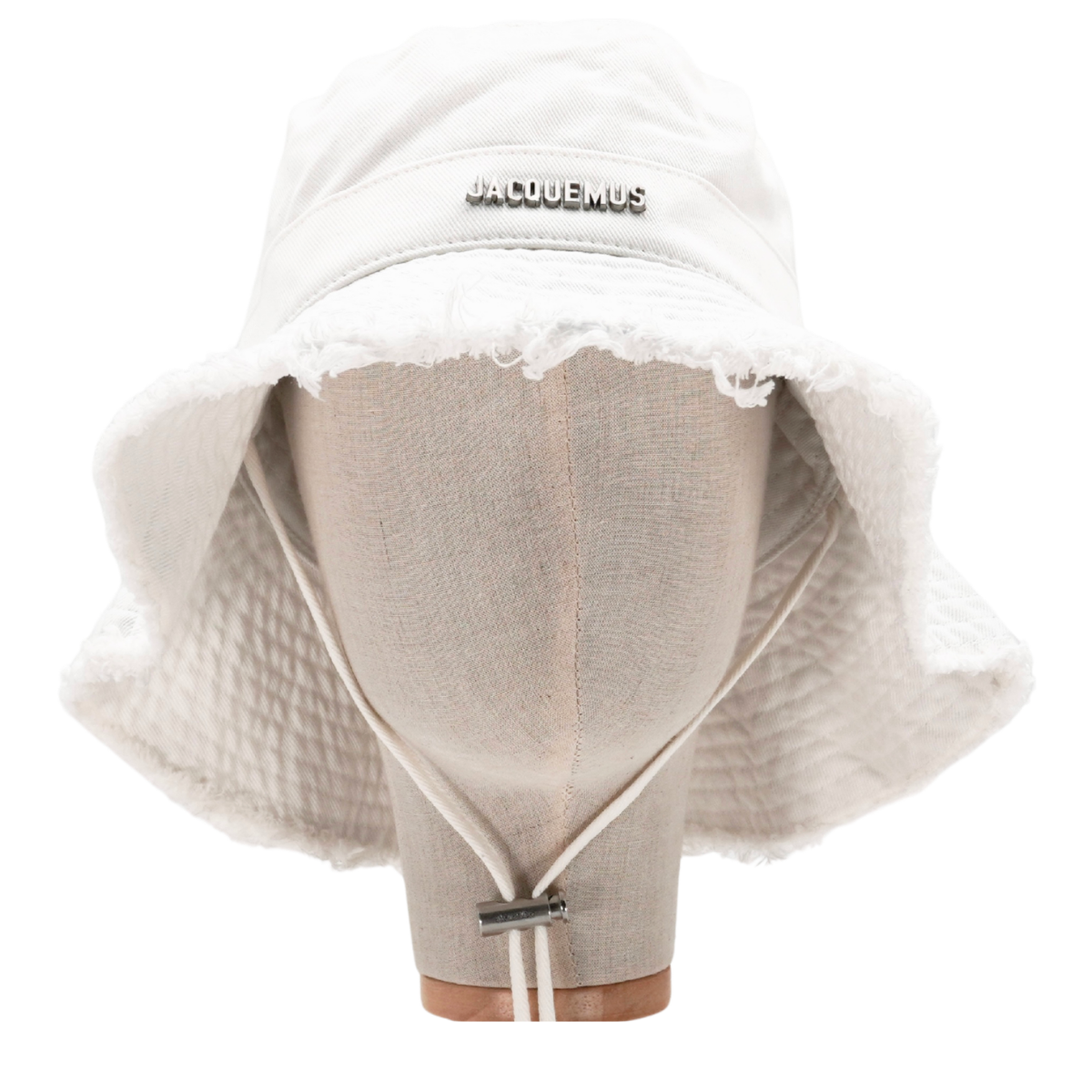 Bucket Hat Jacquemus Le bob Artichaut Blanco Distressed