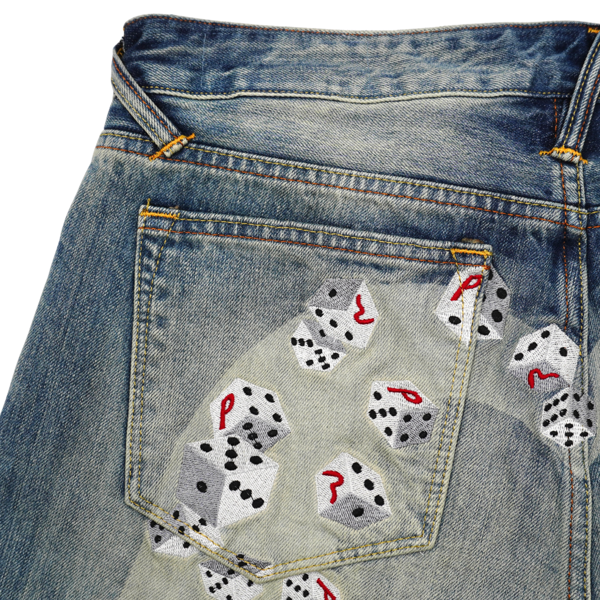 Palace Dice Embroidery Evisu Pants
