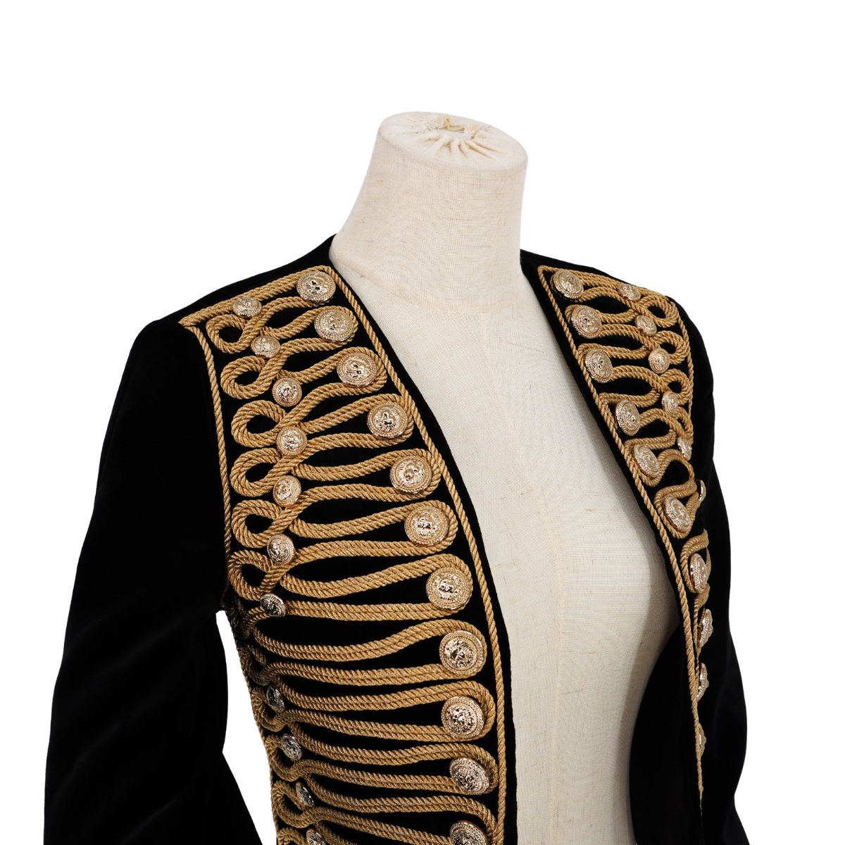 Chamarra Balmain Velvet Military