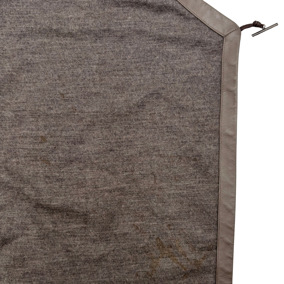 Chamarra Helmut Lang Wool Leather Trim Gris