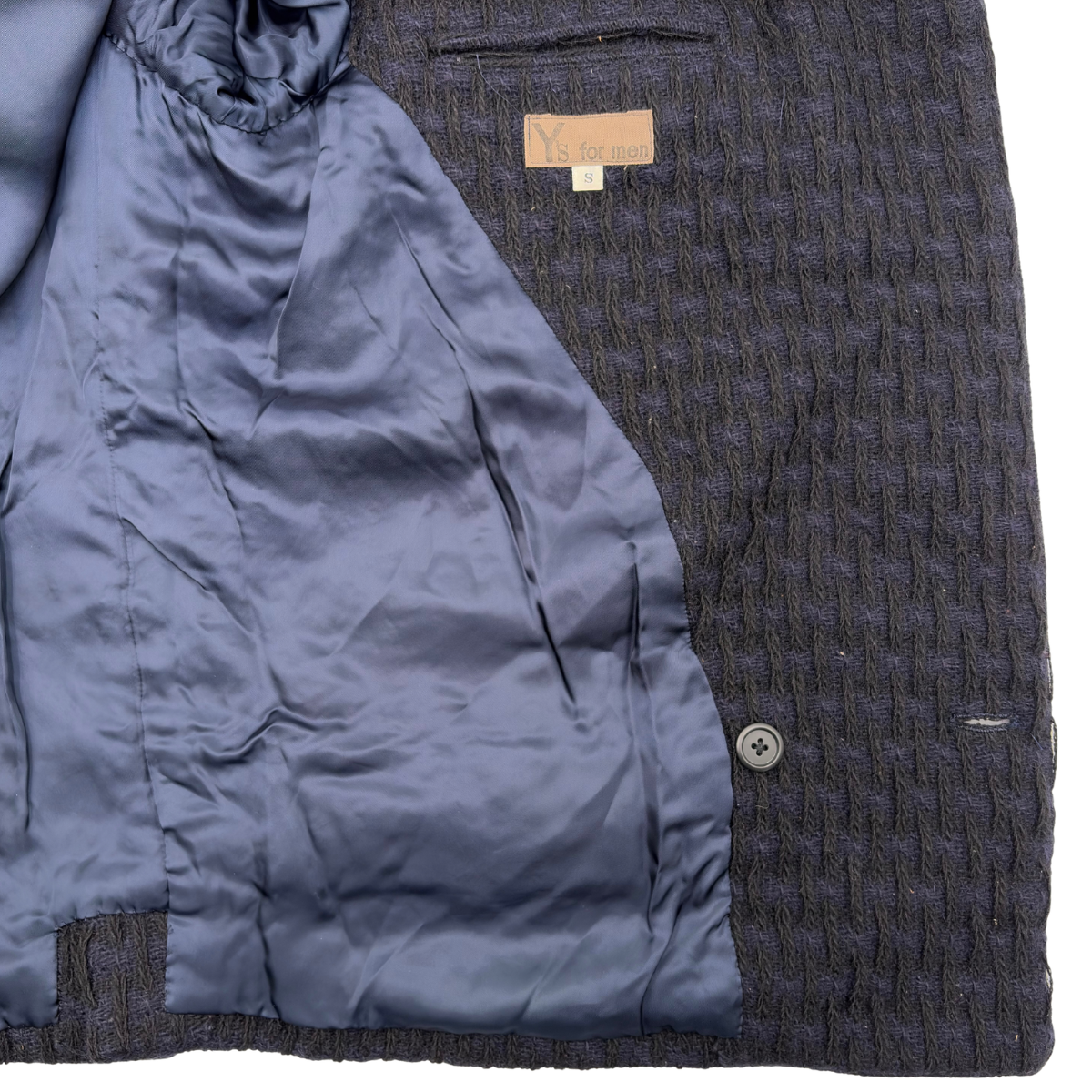 Saco Y's for Men Peak Lapel Knit Navy