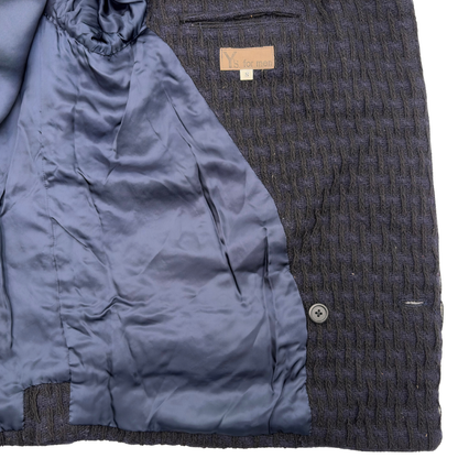 Saco Y's for Men Peak Lapel Knit Navy