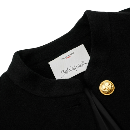 Abrigo Negro Cashmere Schiaparelli