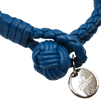 Pulsera Bottega Veneta Intrecciato Azul