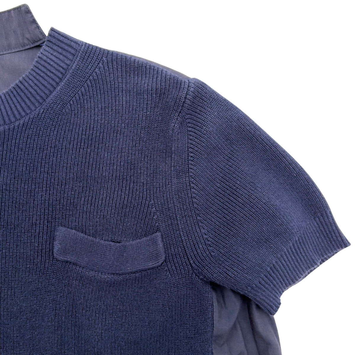 Playera Sacai Lace-Trimmed Azul