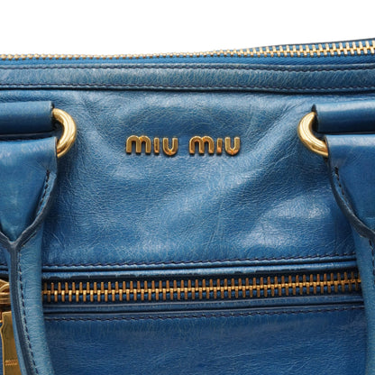 Bolsa Miu Miu Blue Glazed Leather
