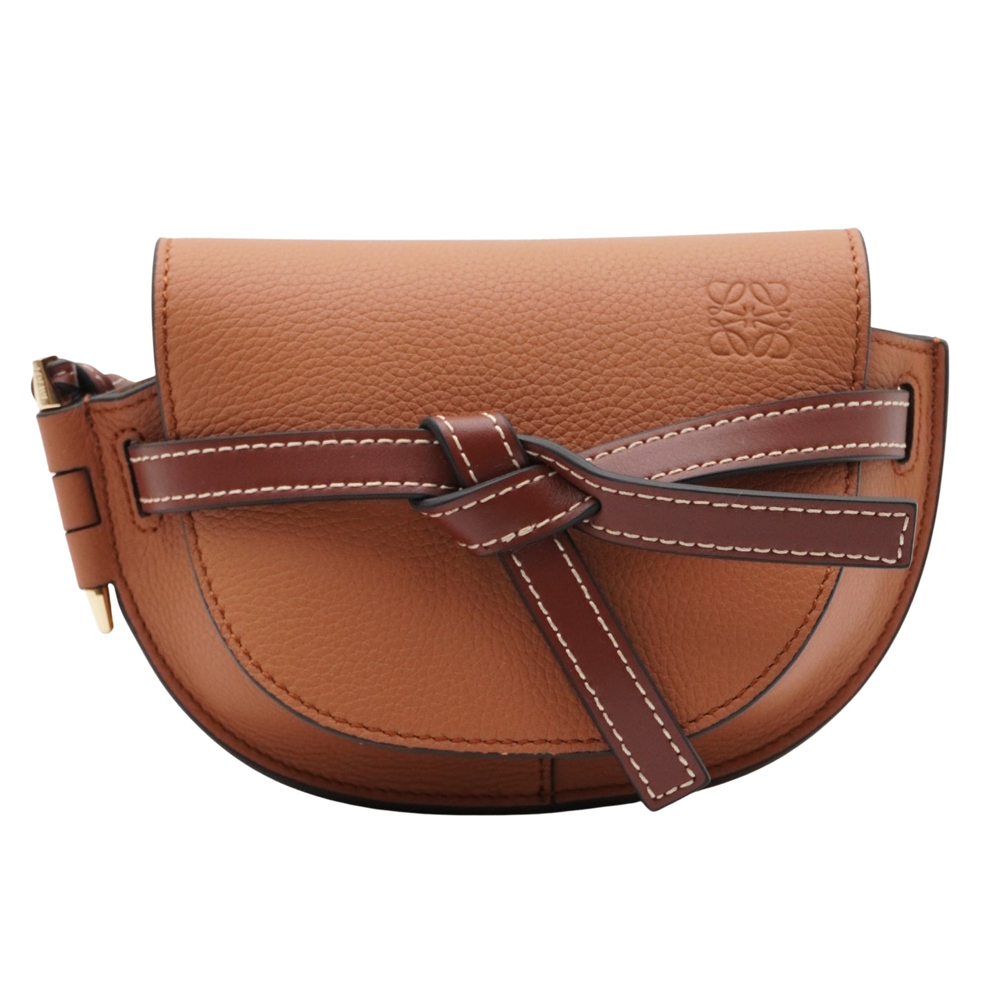 Loewe Caramel Brown Leather Mini Gate Crossbody Bag