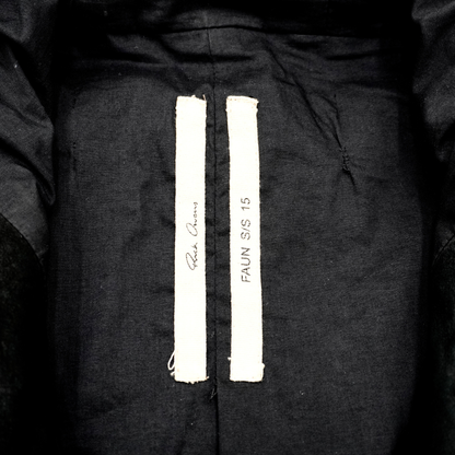 Chamarra Rick Owens Stooges Diagonal Zip Suede