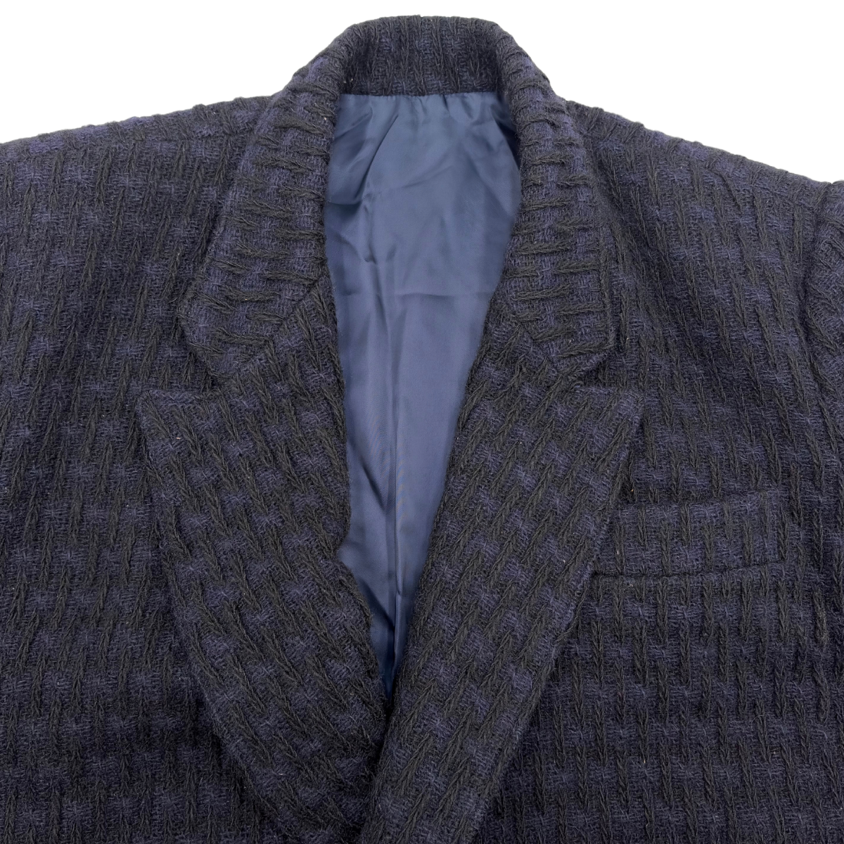 Saco Y's for Men Peak Lapel Knit Navy