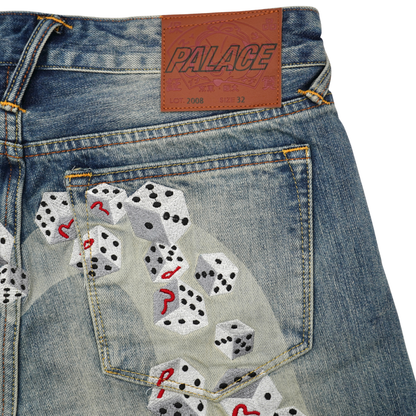 Palace Dice Embroidery Evisu Pants