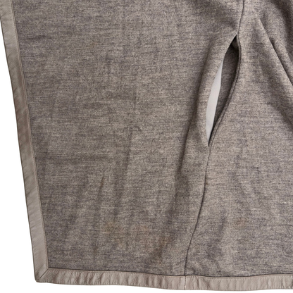Chamarra Helmut Lang Wool Leather Trim Gris