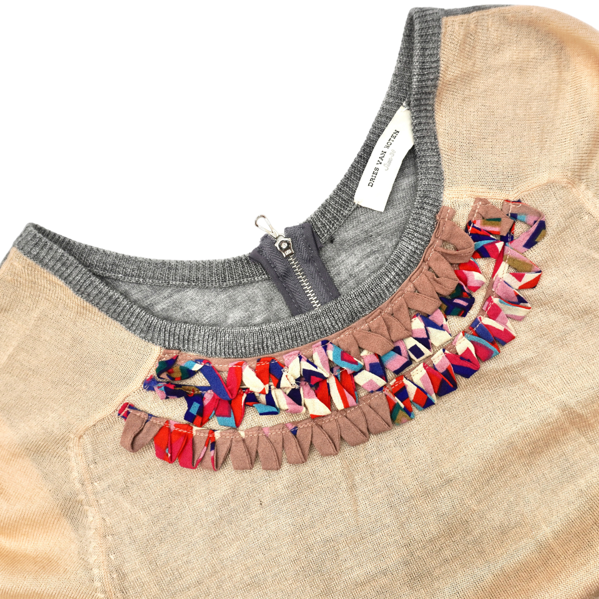 Vestido Dries Van Noten Knitted Patchwork