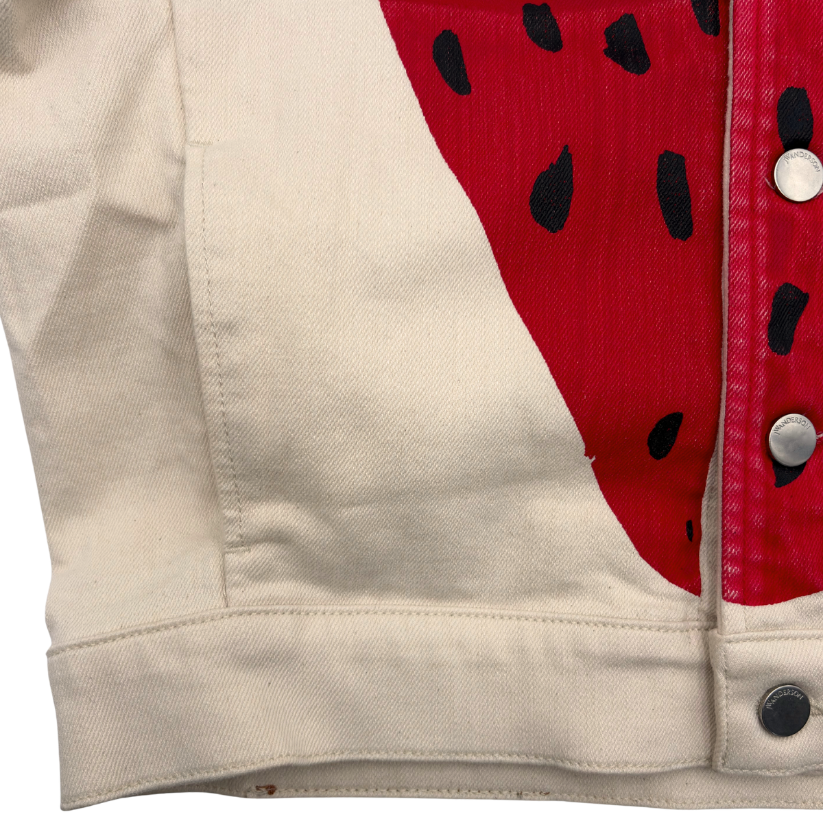 Chamarra JW Anderson Strawberry Print Cream