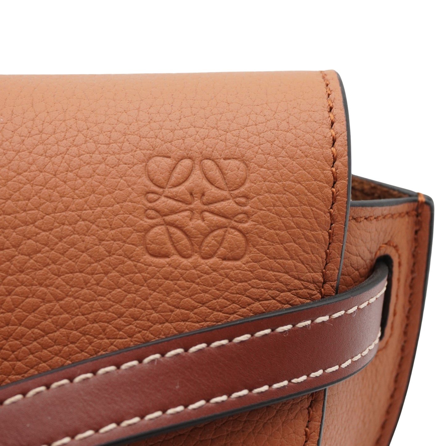 Loewe Caramel Brown Leather Mini Gate Crossbody Bag