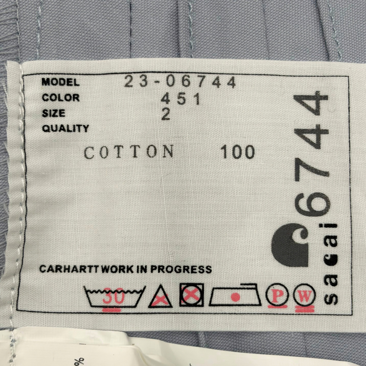 Falda Sacai x Carhartt WIP