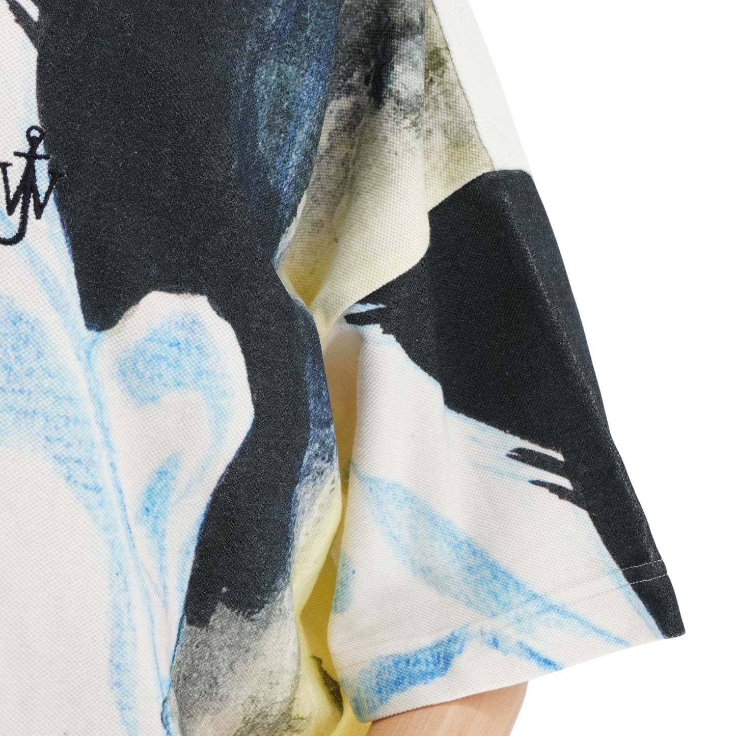 Playera Polo JW Anderson Blue Graphic Face Print