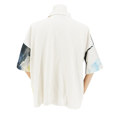Playera Polo JW Anderson Blue Graphic Face Print