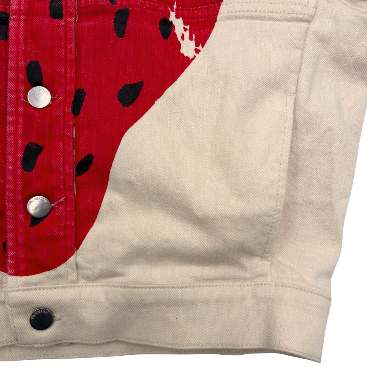 Chamarra JW Anderson Strawberry Print Cream
