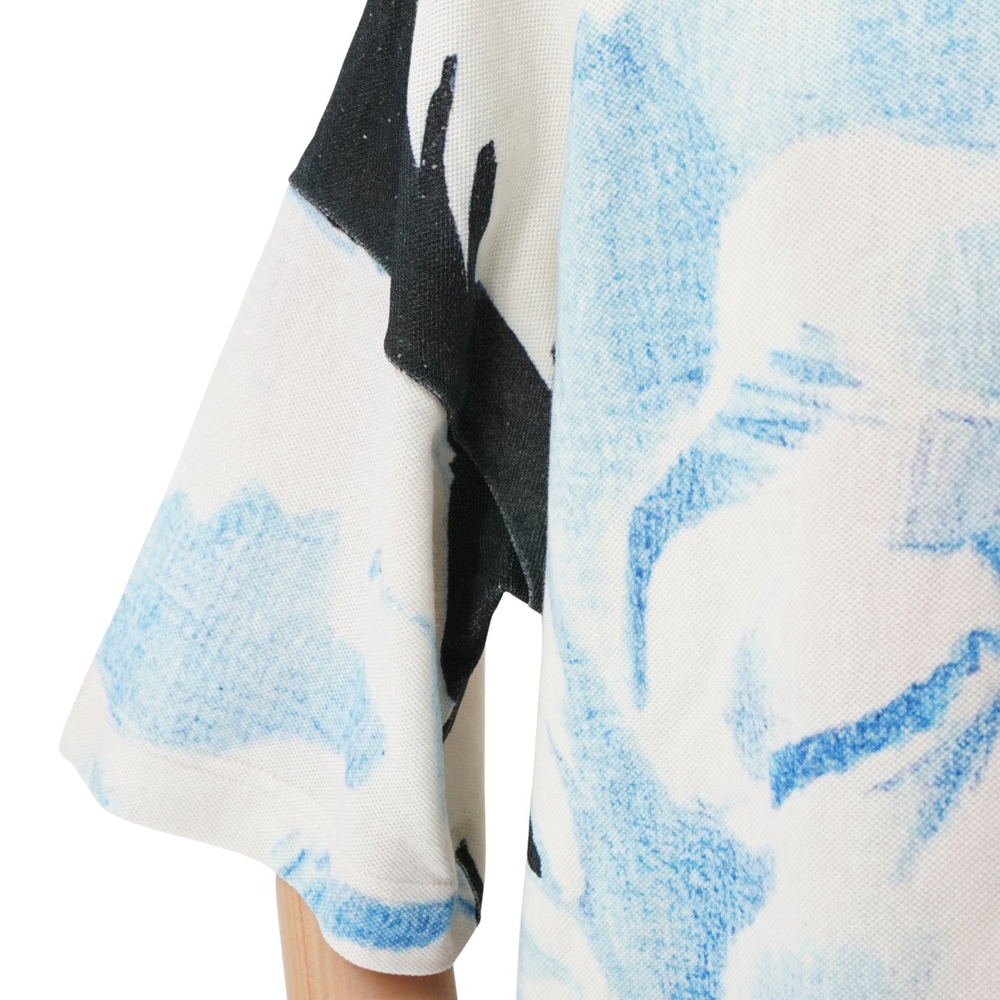 Playera Polo JW Anderson Blue Graphic Face Print