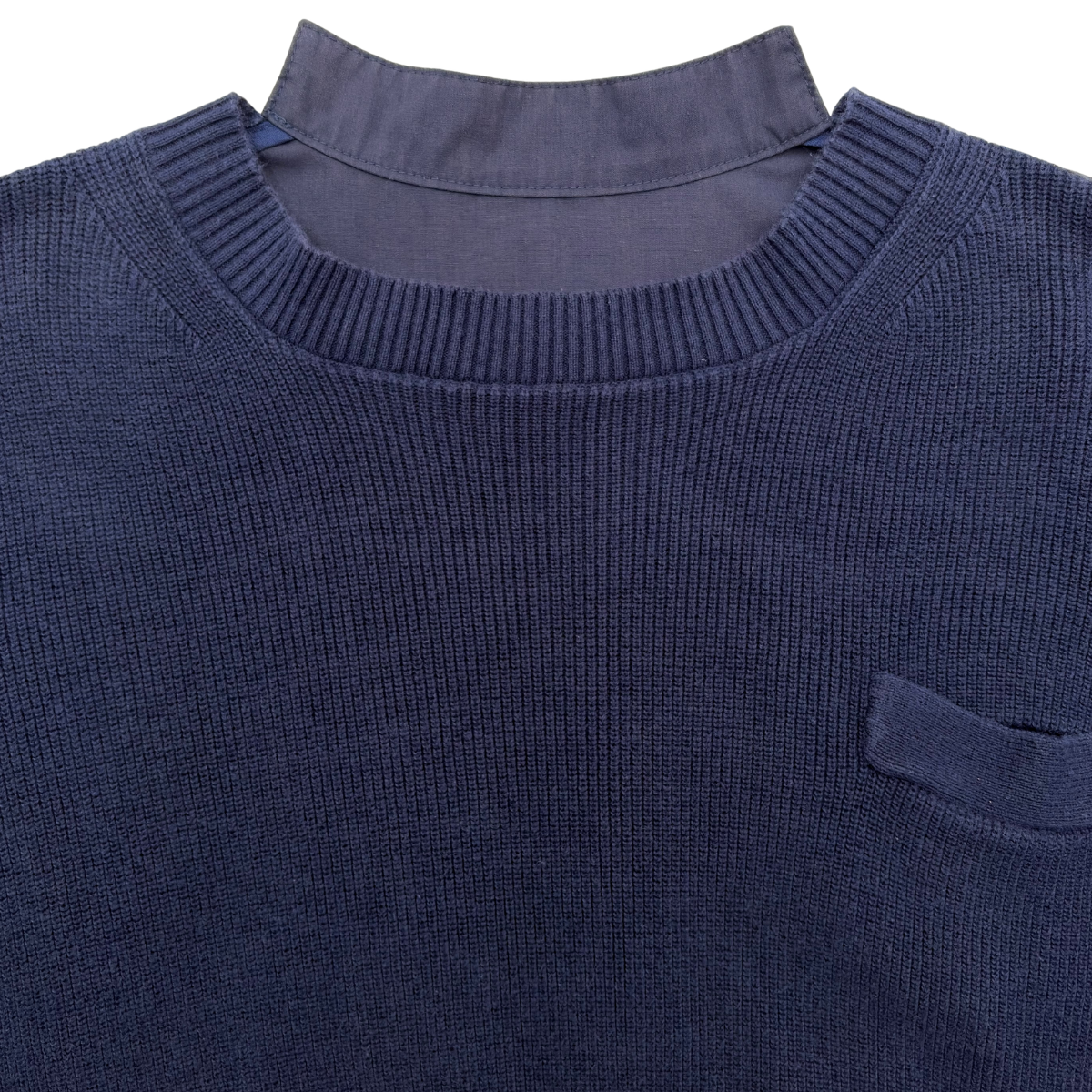 Playera Sacai Lace-Trimmed Azul