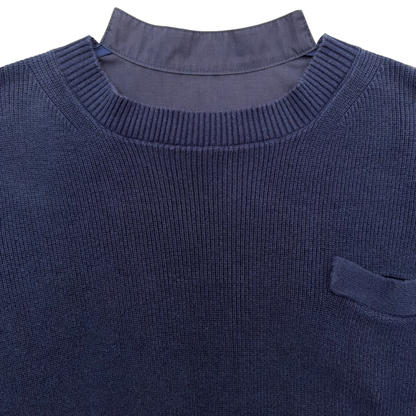 Playera Sacai Lace-Trimmed Azul