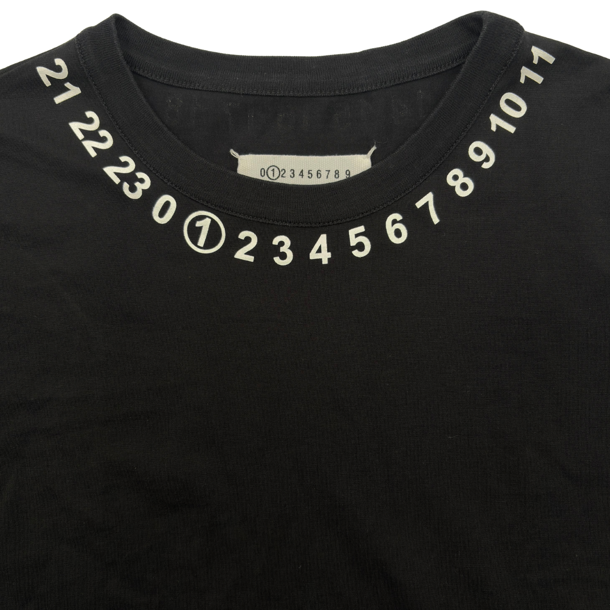 Playera MM6 Maison Margiela Numbers Negro