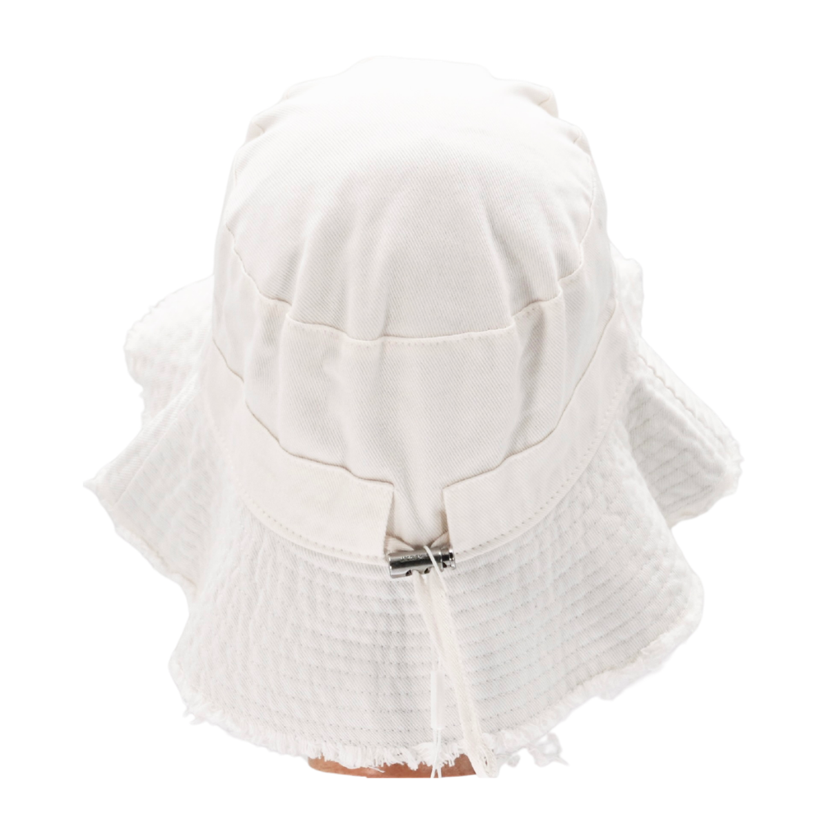 Bucket Hat Jacquemus Le bob Artichaut Blanco Distressed