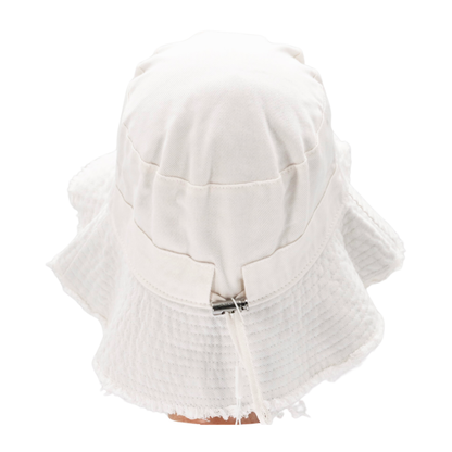 Bucket Hat Jacquemus Le bob Artichaut Blanco Distressed