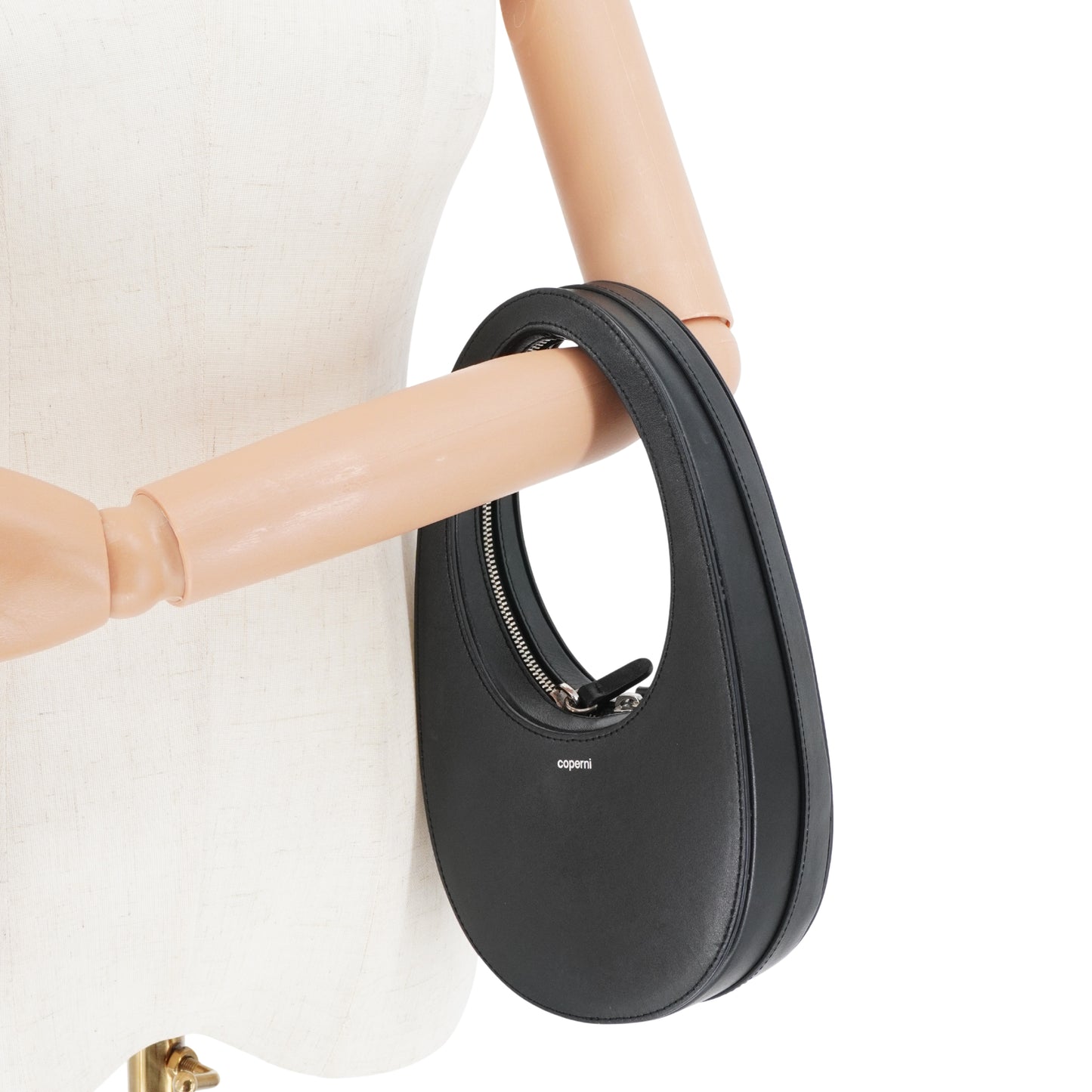 Bolsa Coperni Swipe Mini Oval Negro