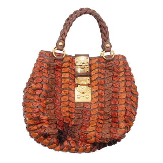 Bolsa Miu Miu woven shoulder bag