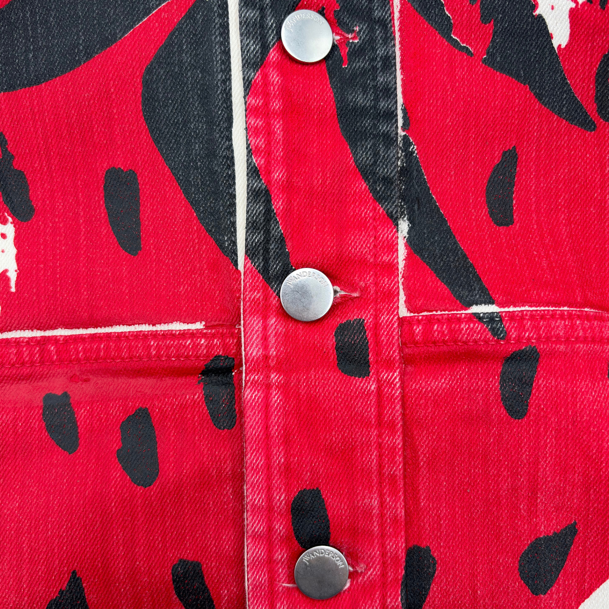 Chamarra JW Anderson Strawberry Print Cream