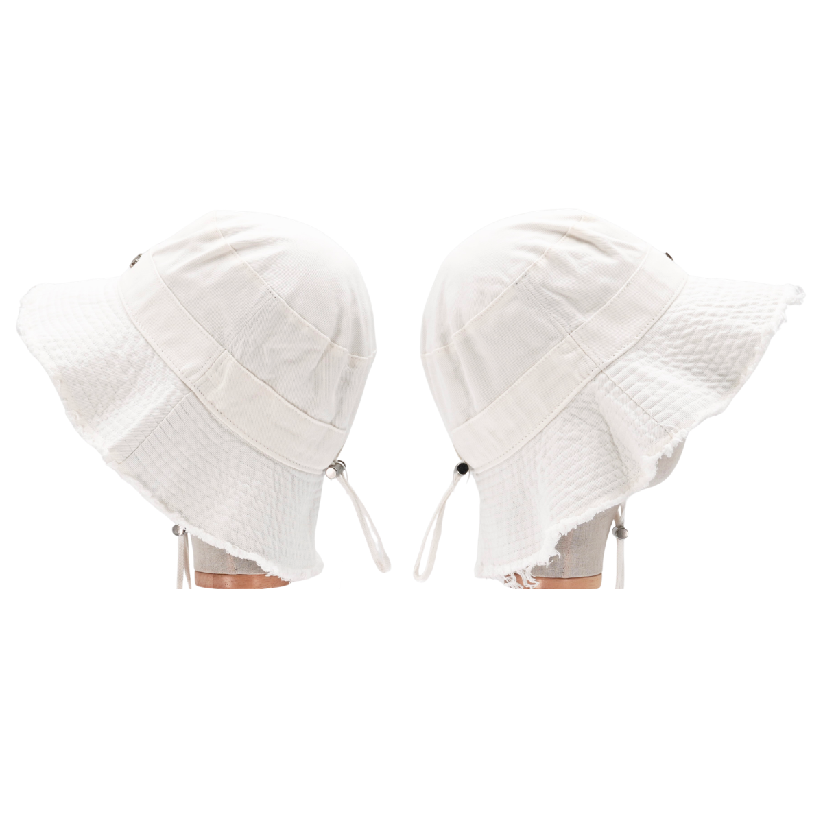 Bucket Hat Jacquemus Le bob Artichaut Blanco Distressed