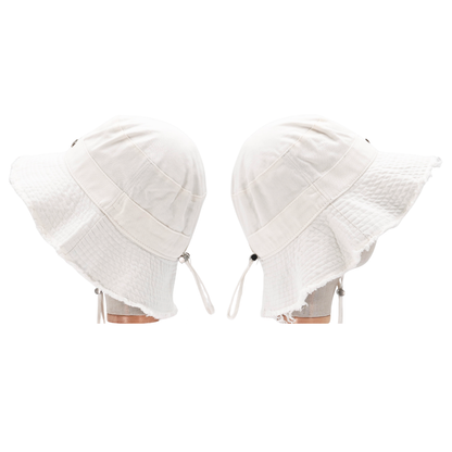 Bucket Hat Jacquemus Le bob Artichaut Blanco Distressed