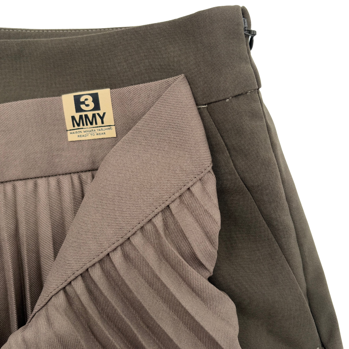 Falda Mihara Yasuhiro MMY Pleated Gris