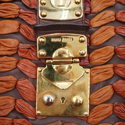 Bolsa Miu Miu woven shoulder bag