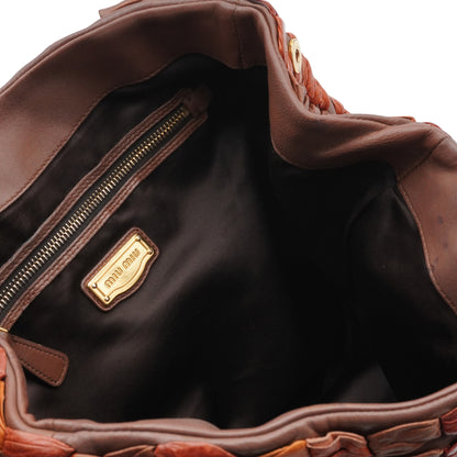 Bolsa Miu Miu woven shoulder bag