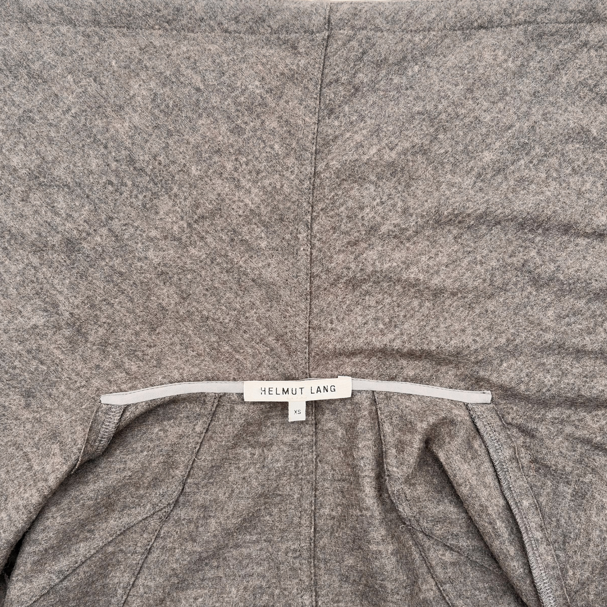 Chamarra Helmut Lang Wool Leather Trim Gris