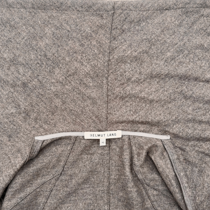 Chamarra Helmut Lang Wool Leather Trim Gris
