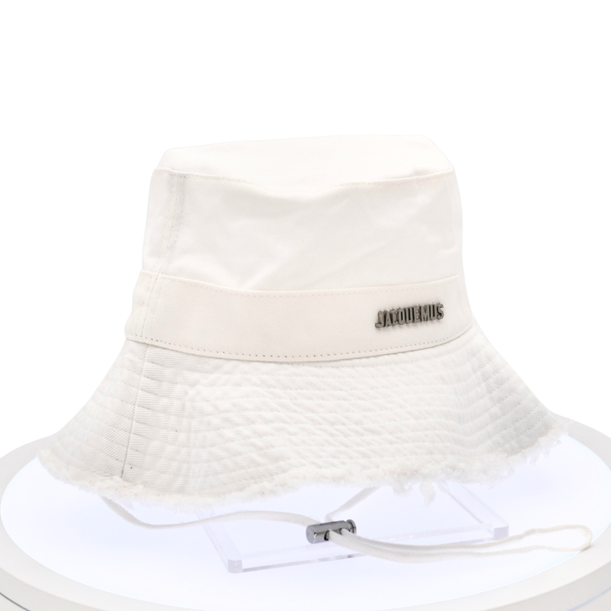 Bucket Hat Jacquemus Le bob Artichaut Blanco Distressed